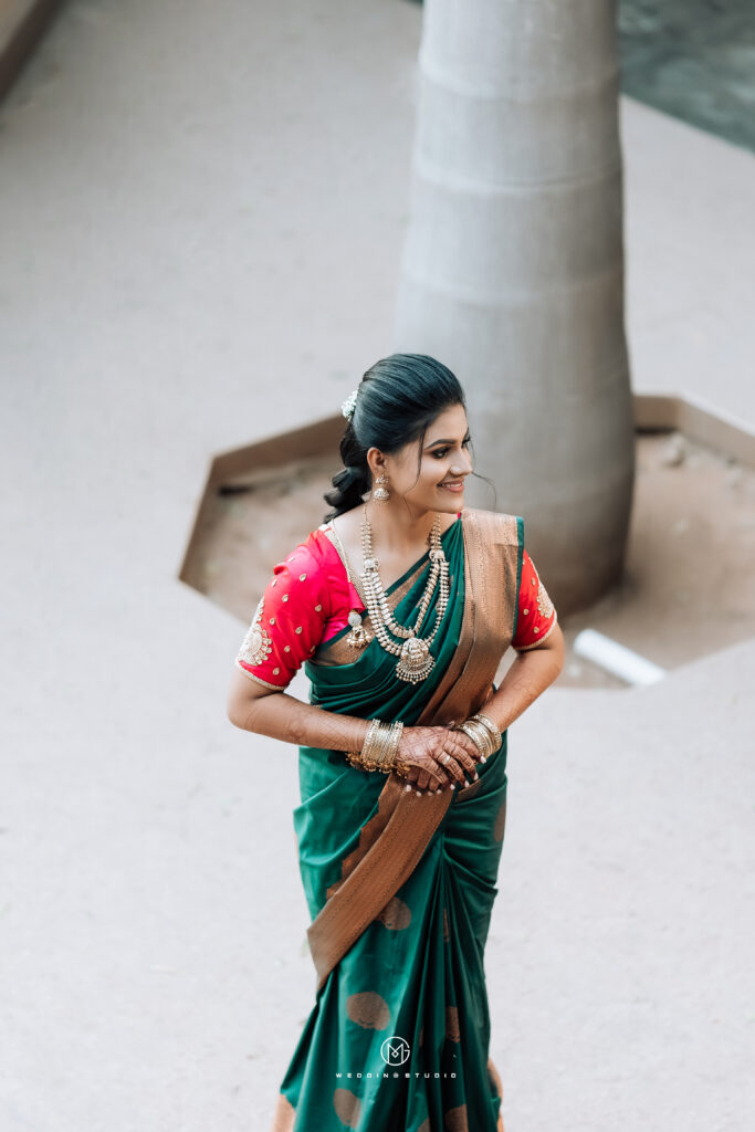 saree Drapping- signature bridal makeup