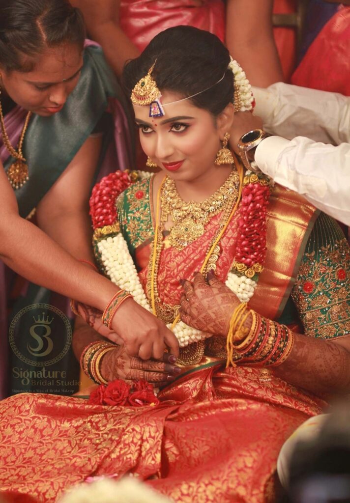 Bridal makeup Saree Draping service wedding